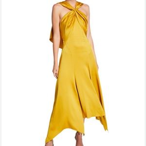 Zac Posen Asymmetric Hem Midi Dress